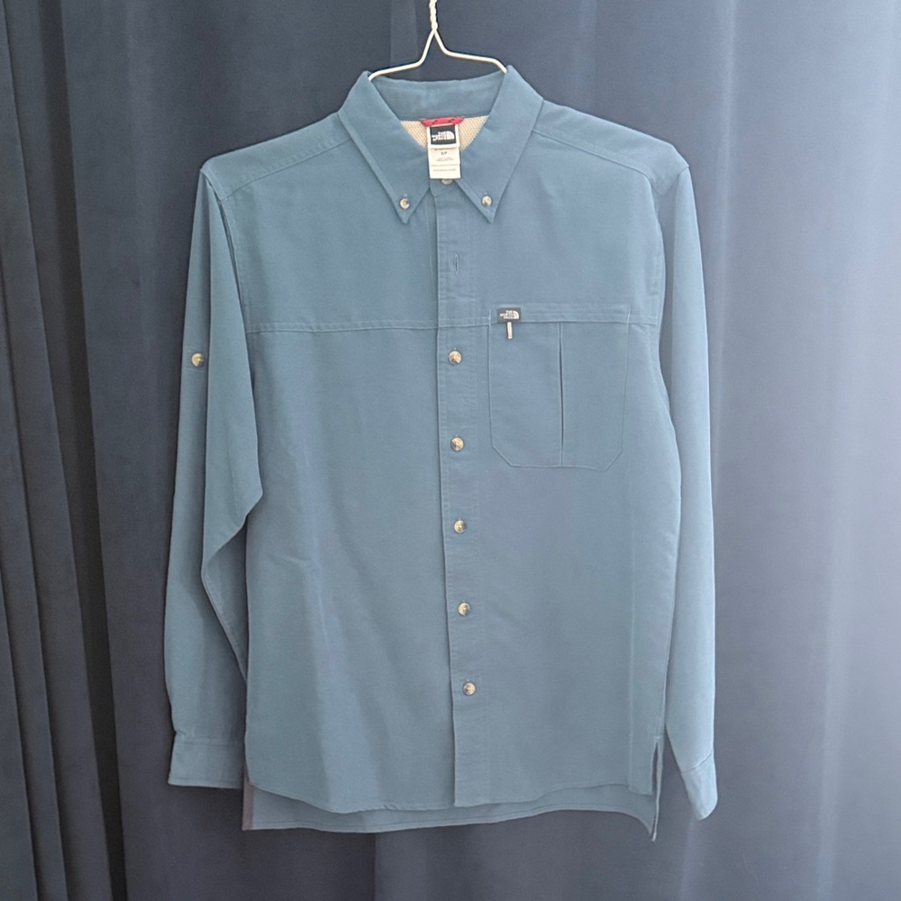 The North Face Men's Blue Button-Down Shirt